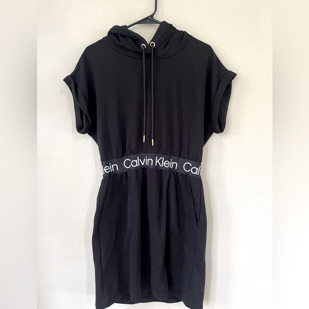 Calvin Klein Black Cotton Dress Size L